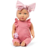 LullaBaby Bábika 35 cm v overale s čelenkou Lila II 2