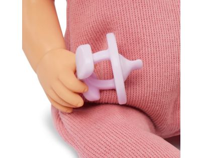 LullaBaby Bábika 35 cm v overale s čelenkou Lila II