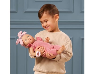 LullaBaby Bábika 35 cm v overale s čelenkou Lila II