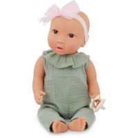 LullaBaby Bábika 35 cm v overale s čelenkou 3