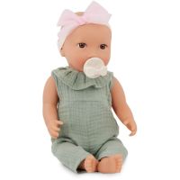 LullaBaby Bábika 35 cm v overale s čelenkou 2