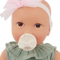 LullaBaby Bábika 35 cm v overale s čelenkou 5
