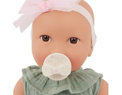 LullaBaby Bábika 35 cm v overale s čelenkou