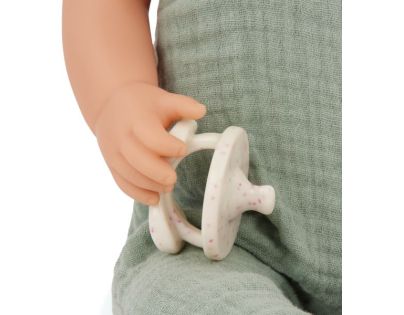LullaBaby Bábika 35 cm v overale s čelenkou