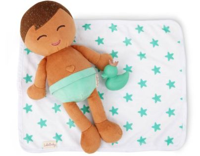 LullaBaby Bábika plyšová do vane chlapec Light Brown Hair