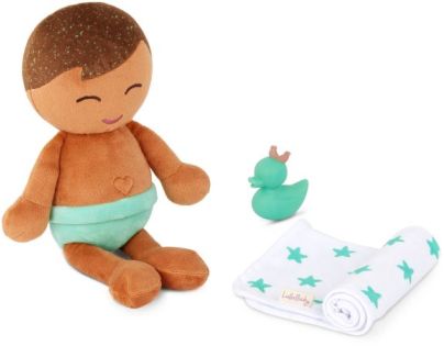 LullaBaby Bábika plyšová do vane chlapec Light Brown Hair