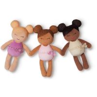 LullaBaby Bábiky plyšové do vane v košíku Pink 5