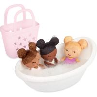 LullaBaby Bábiky plyšové do vane v košíku Pink 6