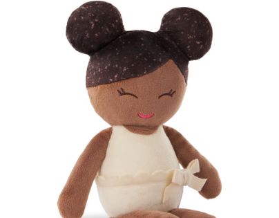 LullaBaby Bábiky plyšové do vane v košíku Pink