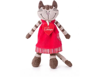 Lumpini Mačka Angelique v jahodových šatách strednej 23 cm