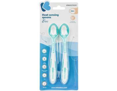 Lyžičky s tepelným senzorom 2ks Boo Mint