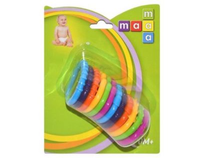 Maamaa 101048 - Chrastítko kroužky plast 12ks