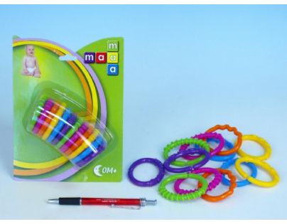 Maamaa 101048 - Chrastítko kroužky plast 12ks