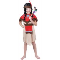 Made Detský kostým Indiánka s čelenkou 120 - 130 cm