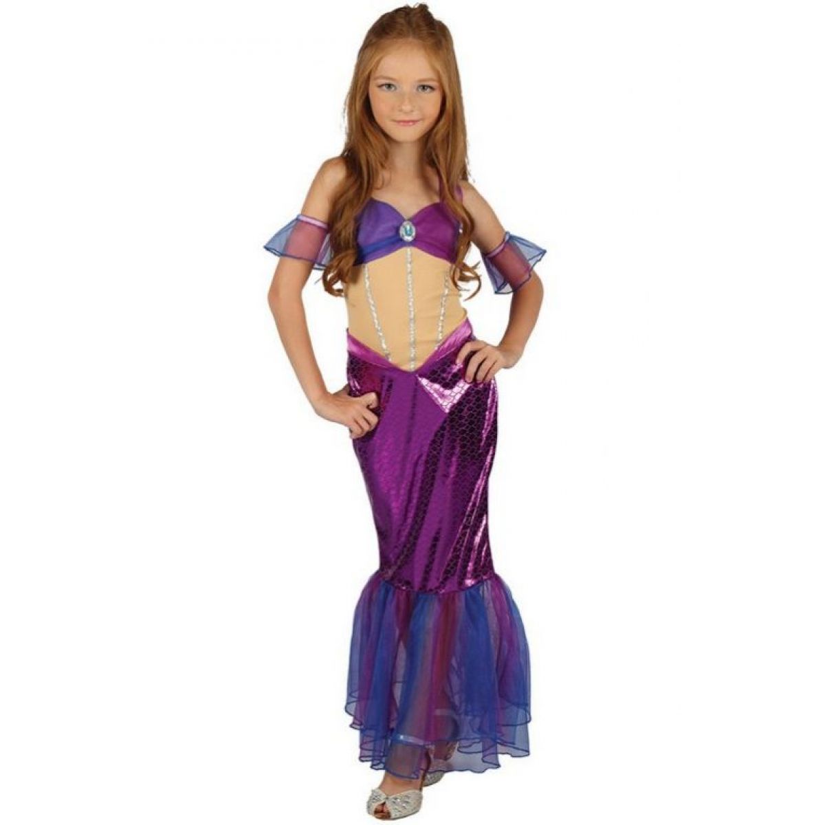 Made Detský kostým Morská panna fialová 120-130cm - Poškodený obal