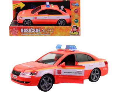 MaDe Hasičské osobné auto so slovenským hlasom, SK krabica, 24 cm