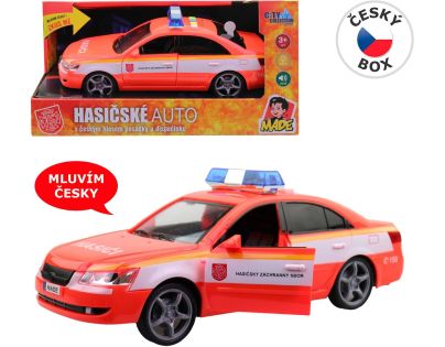 MaDe Hasičské osobné auto so slovenským hlasom, SK krabica, 24 cm