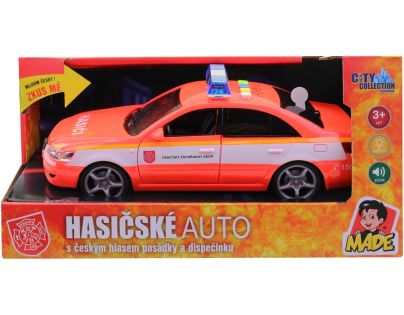 MaDe Hasičské osobné auto so slovenským hlasom, SK krabica, 24 cm