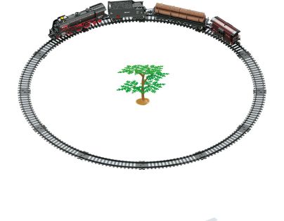 Made Parná vlaková súprava na batérie 48 dielikov - Poškodený obal