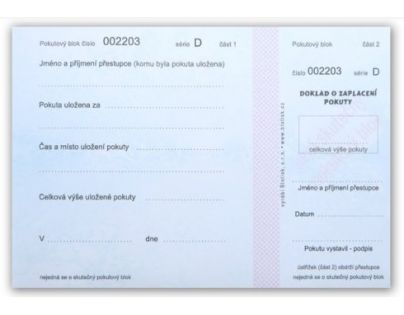 Made Poznámkový pokutový blok