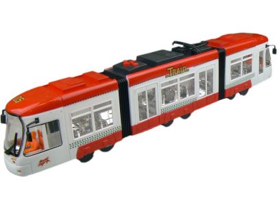 Made Tramvaj na baterie se světlem a zvukem - Červená