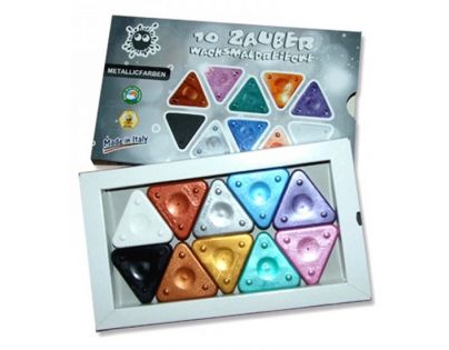 Magické trojboké voskovky Metallic 10ks