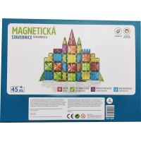 Magnetická stavebnica 45 ks Magnetic Tiles 4