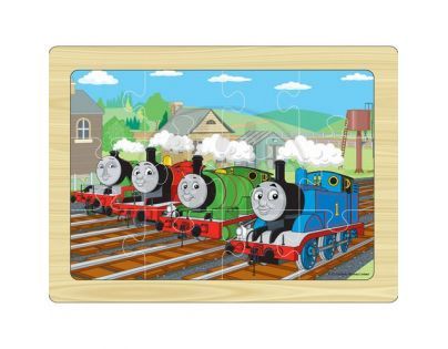 Tomáš a jeho přátelé 7216 - Puzzle dřevěné 12 ks na desce