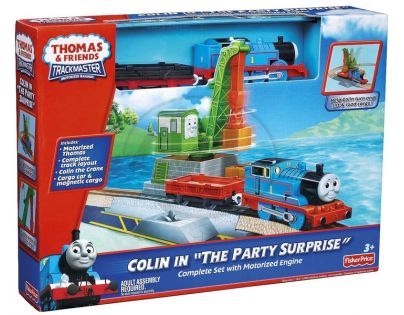 FISHER PRICE R9489 Mašinka Tomáš TrackMaster Sada - Colin in the party surprice