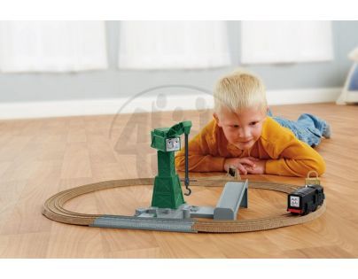FISHER PRICE R9489 Mašinka Tomáš TrackMaster Sada - Cranky's Spinning Cargo Drop