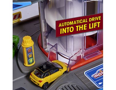 Majorette Garáž Super City a 6 autíčok s vlakom