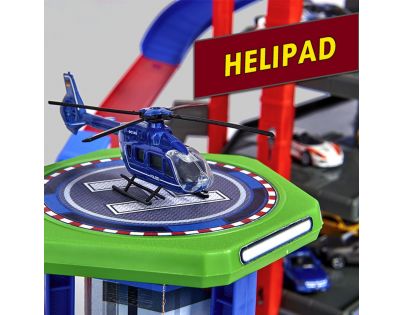 Majorette Garáž Super City a 6 autíčok s vlakom