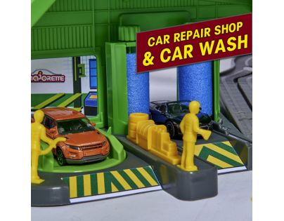 Majorette Garáž Super City a 6 autíčok s vlakom