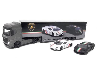Majorette Lamborghini kamion a dvě autíčka