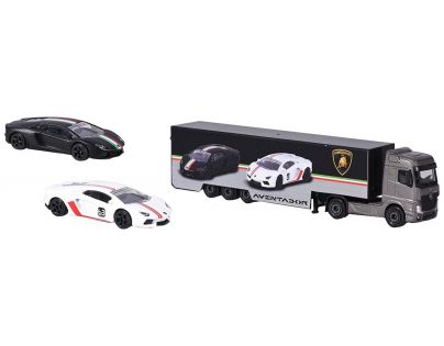 Majorette Lamborghini kamion a dvě autíčka