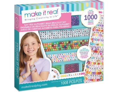 Make it Real Sada korálikov abecedy Povedz Áno!
