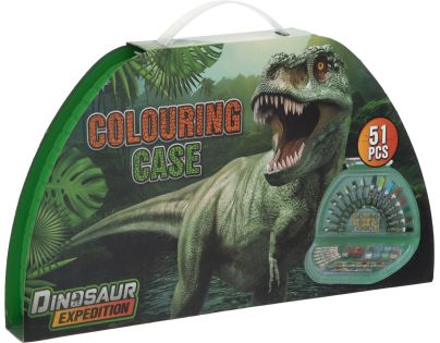 Maľovací kufrík polkruhový Dino
