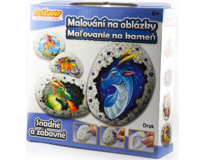 Creatoys Maľovanie na kamienky Šarkan kreatívna sada