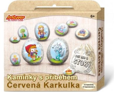 Creatoys Maľovanie na štrk s príbehom Červená Karkulka kreatívne sada v krabičke