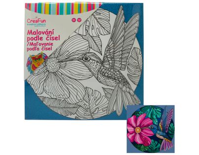 Maľovanie na plátno - Kolibrík 30 x 30 cm