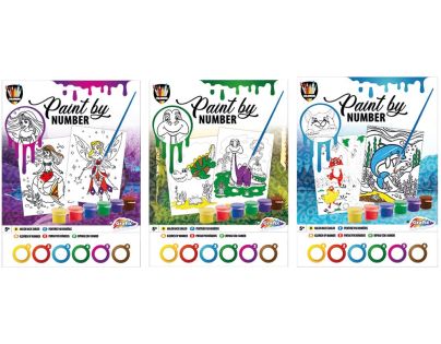 Maľovanie podľa čísel 3 druhy