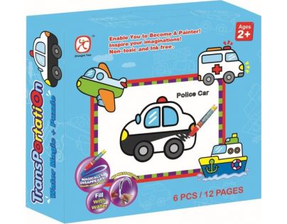 Malování vodní dopravní prostředky a puzzle