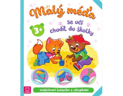 Malý medvedík sa učí chodiť do škôlky
