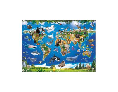 Dino Mapa zvierat 100 XL Puzzle
