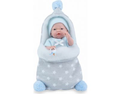 Marina & Pau 210-BP Bábika kúpacie bábätko New Born chlapček s fusakom 21 cm