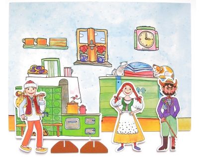 Hyperion MARIONETINO Bábkové divadlo bez tyčiek Čert, Honza a Káča