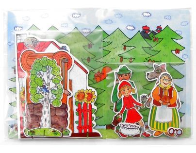 Marionetino Červená čiapočka scéna s figurkami
