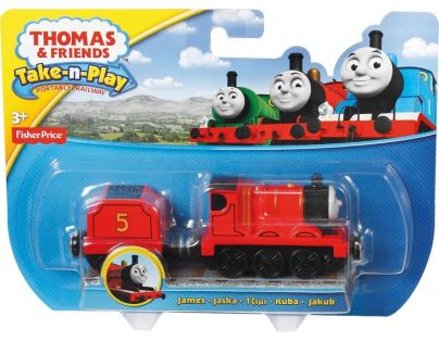 Fisher Price Mašinka Tomáš Take-n-Play Střední a velké kovové mašinky - James