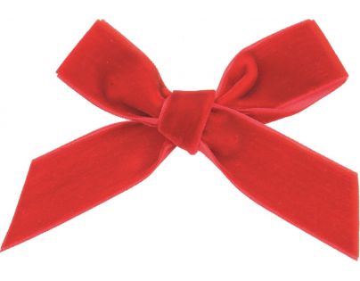 Anděl Mašľe zamatové červené 12 ks