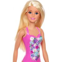 Mattel Barbie v plavkách tmavo ružove s kvetinami 2